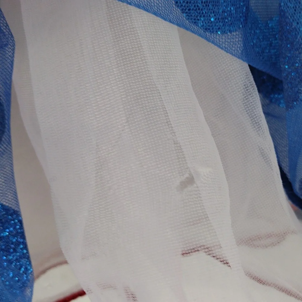 Weissman Sparkling Blue, Red and White Kids Dance Costume Dize 7/8